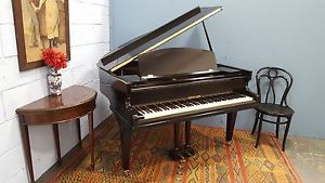 Vintage, Reconditioned, Black, “Challen” baby grand, 88 notes. UK Delivery