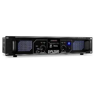 AMPLI SONO PA HIFI 2 CANAUX RACK 48CM EFFETS LED USB SD EQ AUX MP3 TUNER RADIO