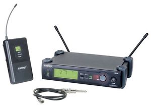 Shure SLX14 Wireless Mic System w/WA302 Instrument Cable,470-494 G4 TVCH 13-18