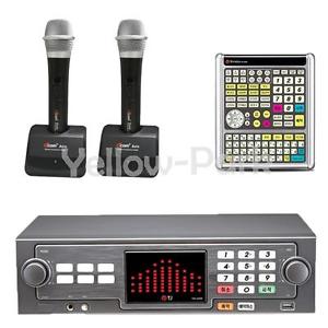 NEW TJ Taijin Media TKR-365HK karaoke Machine + 2 Wireless Mic + Remote W
