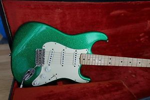 Vintage 1971 Fender Stratocaster Guitar in Sparkle Green