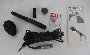 Nakamichi Electret Condenser Microphones CM-700 w/ Shotgun Capsules Model CP-703