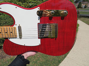 Fender Custom Shop Custom Deluxe Telecaster Candy Apple Red Flame Birdseye NOS