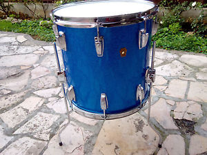 LUDWIG FLOOR TOM/TIMPANO  14"x14"  BLUE SPARKLE 1960 VINTAGE drum set batteria