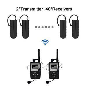 TP-WIRELESS UHF Ear Hook Receivers for tour guiding Txs 40 Rxs(Black)
