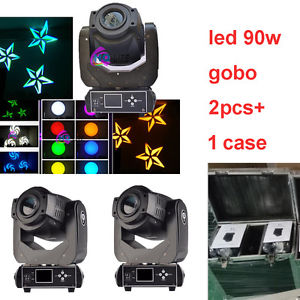 3prism 2 gobo wheels 90W LED Spot Beam Gobo Moving Head Light pack in flightcase