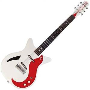 Danelectro DC59S Electric Guitar - White Pearl & Red