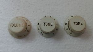 1956 Fender Stratocaster Original Bakelite Knob Set