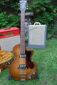 Vintage 1960 Hofner Club 50 and Beano case ,strap,strings