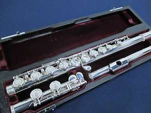 YAMAHA Flute YFL-614 YFL 614 Tube Body Silver Model Hard Case Rare JAPAN