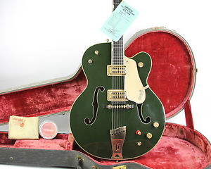 Vintage 1963 Gretsch Country Club 6196 Cadillac Green W/ OHSC & Paperwork!