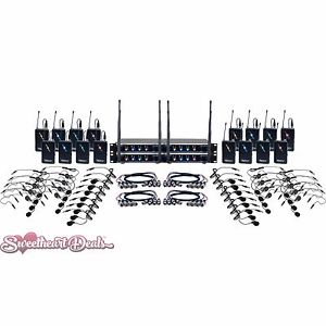 VocoPro Hybrid-Play-16 Channel Hybrid Wireless System + Headsets & Lavalier Mics