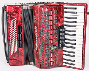 Akkordeon, Weltmeister, Meteor, Rot, 80 Bässe