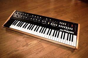 Korg PolySix Analog Synthesizer with KiwiSix CPU upgrade, solid oak, new psu