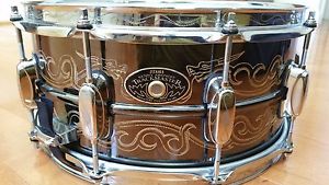 Tama, Kenny Aronoff, Limited Edition, Engraved 6.5×14 TrackMaster Snare (Rare)