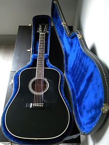 1981 Takamine F-341 Black Acoustic Guitar, MIJ, Mint, Semi-Rare