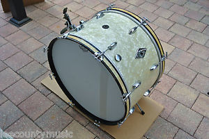 WHITE PEARL! RARE 1950's GRETSCH 24" WMP BASS DRUM for YOUR SET! LOT #T779