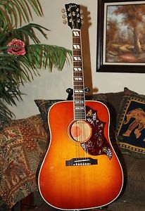 2003 GIBSON HUMMINGBIRD Acoustic Guitar, NEW Bone Nut/Saddle & Frets,"It Sings!"
