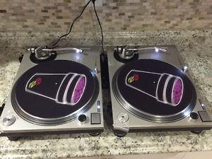 Pair Technic SL 1200 Mk 2 Dj Turntables Vinyl & Serato Tested  Rca & Ground 1210