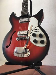 Silvertone 1453 Harmony Rebel H82 Guitar dearmond rowe vintage goldfoil silver