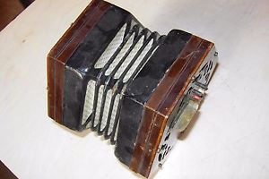 englische Konzertina Concertina Lachenal 48-tönig um 1860 48 keys unrestauriert