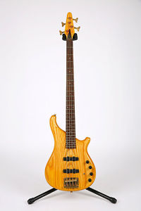 Tune Zi742 Natural 4 String Electric Bass Gold Ash Notch Filter Brass Nut