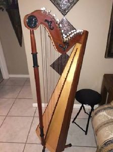 TALL TAN HARP HAND CRAFTED