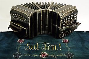 Ernst Louis Arnold ELA Concertina Carlsfeld 96 Töne 2 Chörig / Bandoneon