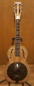 NEW Washburn R360SMK Spalted Maple Resonator Acoustic Guitar Vintage Style ShipW