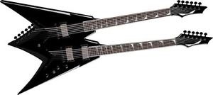 DEAN DAVE MUSTAINE VMNT DOPPELT NECK BLK E-GITARRE