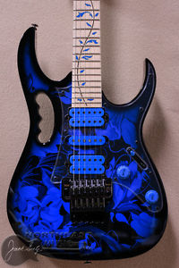 Ibanez JEM77P Steve Vai Signature Premium Series Electric Guitar in Blue Floral