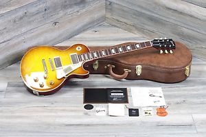 MINTY! Gibson Les Paul Custom 1958 Reissue R8 Sunrise Iced Tea Burst Flame + COA