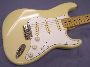 Used Vintage ERNANDES FST-50 CH Stratocaster Cream White Electric Guitar 1970'S