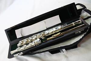Jupiter DiMedici 1011RBSO Carnegie XL Solid Silver Flute Offset G Gold Lip Plate