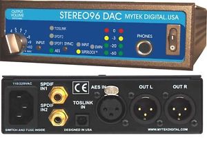 Mytek Stereo 96 Digital to Analog Converter - 'Mint' Mastering Quality!