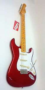 Fender Mexico '50s Stratocaster Lacquer Red Softcase 21f Maple
