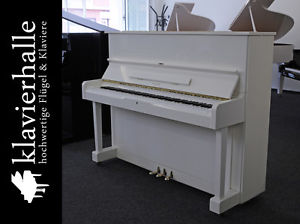 Sehr schönes Saturn Klavier, 121cm, weiß poliert - Bj.1985 ★ vom Fachhändler
