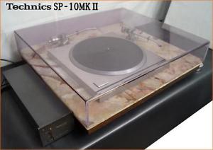 TECHNICS SP10MKII SP-10MK II 2 & SH-10E W/Marble Storn Turntable Player Rare