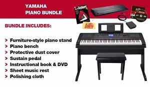 Yamaha DGX650 Digital Piano w/ Weighted Keys, Bench, Stand, Pedal, Book & DVD