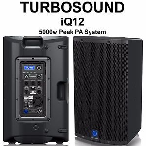 TURBOSOUND IQ12 5000w Peak Active DSP Ultranet USB Control PA System Pair
