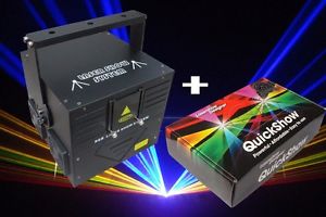 Complete 3000mW RGB Full Color ILDA DJ Laser + Pangolin FB3QS controller + sw