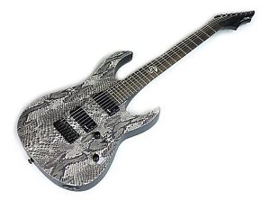 SPEAR GUITAR Python Black Stratocaster 7 String E-Guitar SG - GDHT - 7SM - SB
