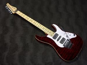 SCHECTER SD-II-24-AS RED/M Made in Japan Quilt Maple Gigbag
