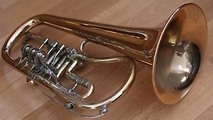Deutsches Flügelhorn in B / Bb   A.Eckensberger Goldmessing