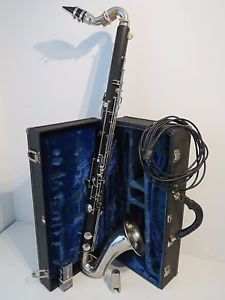 Vintage Elkhart Indiana Wooden "Pedler Custom Built" Bass Clarinet Modified