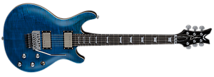 Dean 6-String Trans Blue Satin Finish Icon Floyd Electric Guitar, ICON FMF TBLS