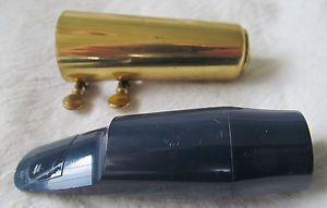 Blue Vandoren Jumbo Java 45 Alto Sax Mouthpiece Cap & Ligature Saxophone A45 Bec