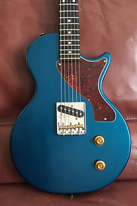 Single Cut Les Paul Jr. Telecaster Bridge Stratocaster Neck Dark Ocean Turquoise
