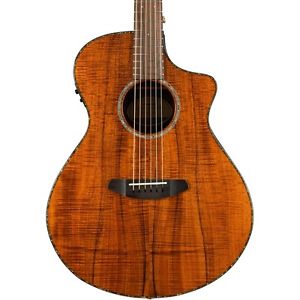 Breedlove Pursuit Concert Acoustic-Electric Koa Guitar, All-Koa Body +Cable