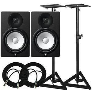 Yamaha hs8 pair with stands and isolation pads